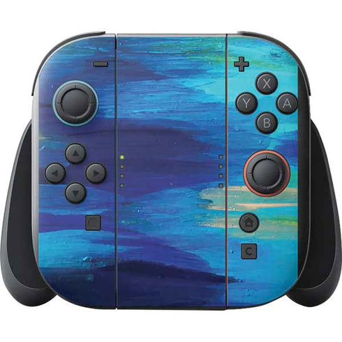 Ocean Blue Brush Stroke by Etta Vee Nintendo Switch 2 (2025) with Joy-Con Skin